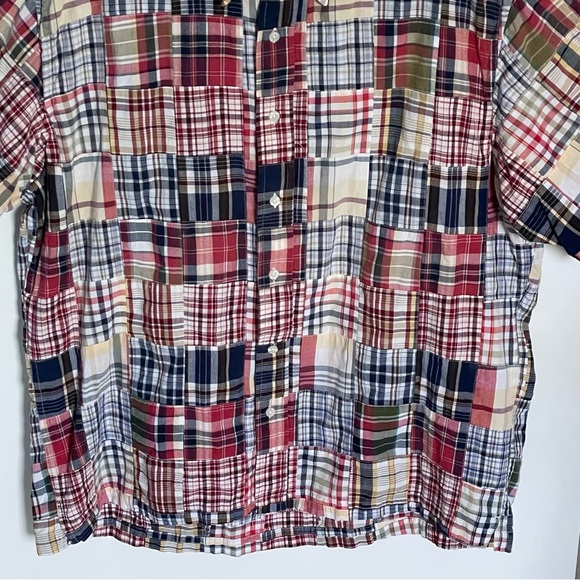 Brooks Brothers Patchwork Plaid madras Short Sleeve Button Down 35954 - Picture 6 of 13